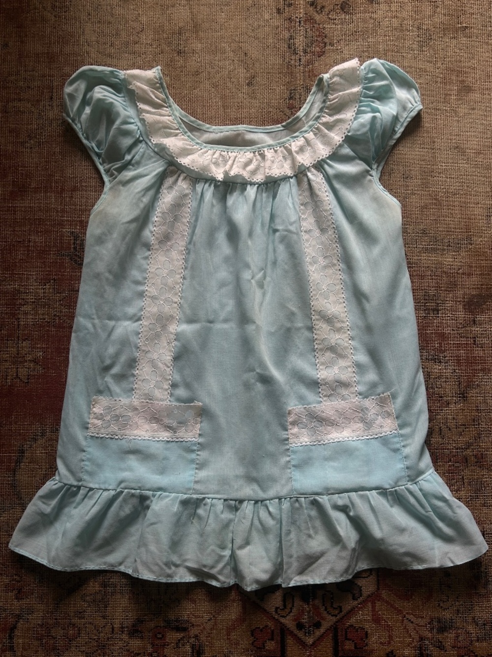 Vintage 1960's Blue Babydoll Top